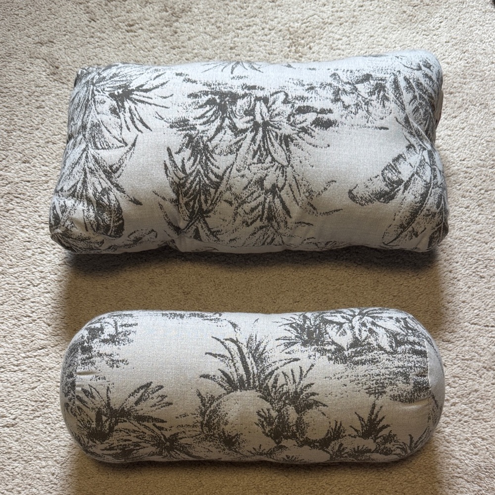 Sunbrella Outdoor Lumbar and Neck Pillow Set